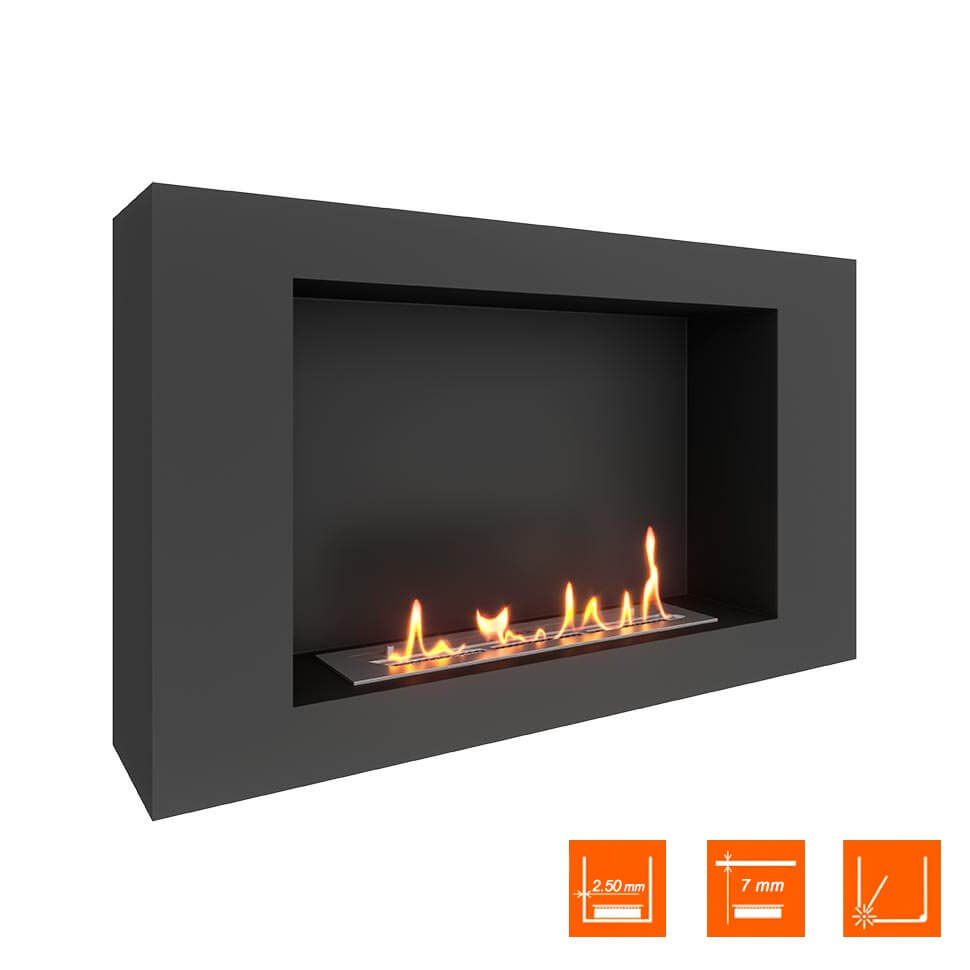 Биокамин SteelHeat WALL LONG 900 черный Биокамин SteelHeat WALL LONG 900 черный