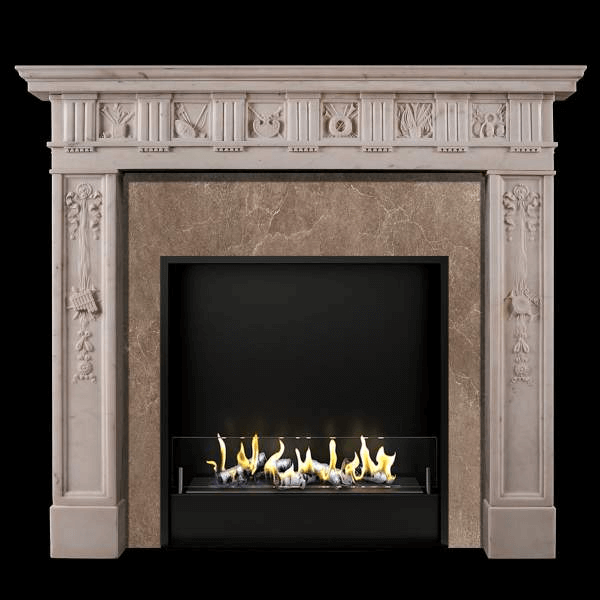 Биокамин в мраморном портале Firezo Comfort, стандарт