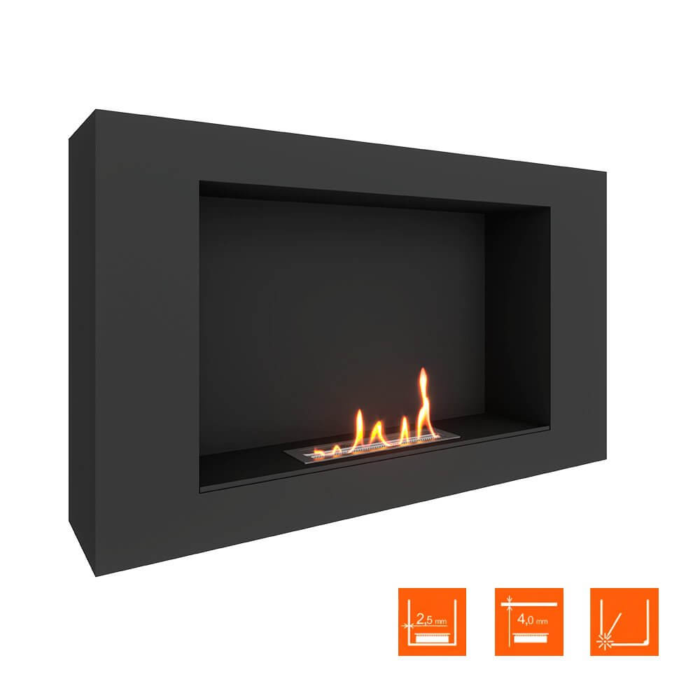 Биокамин SteelHeat WALL LONG 900 LITE черный Биокамин SteelHeat WALL LONG 900 LITE черный